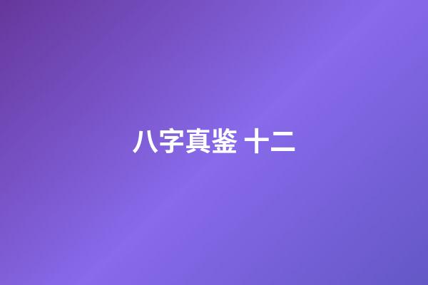 八字真鉴 十二